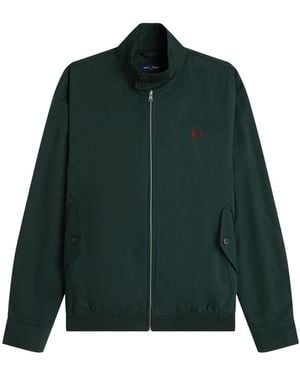 Fred Perry Jassen ,Groen ,Katoen Harrington Jas
