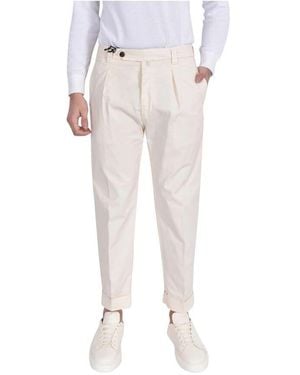 BERWICK  1707 Slim Fit Elfenbein Chino Hose - Natur