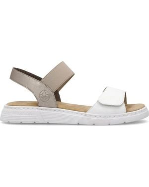 Rieker Flat Sandals - Blanco