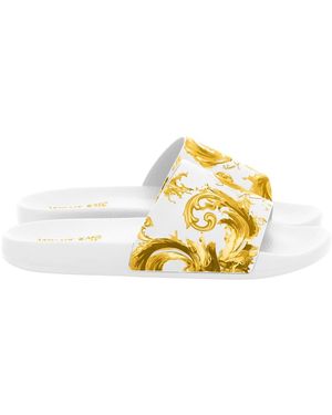 Versace Jeans Couture Sliders - Metálico