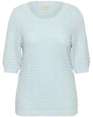 Kaffe Round-Neck Knitwear - Azul