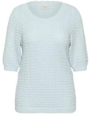 Kaffe Round-Neck Knitwear - Azul