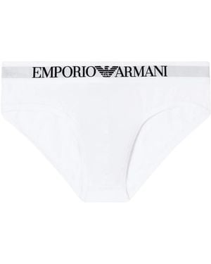 Emporio Armani Stretch Katoenen Slips - Wit