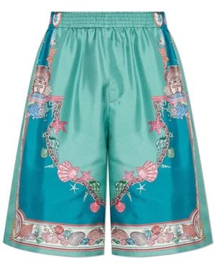 Versace Casual Shorts - Azul
