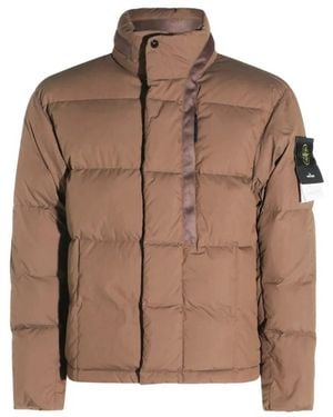 Stone Island Kort Donsjack - Bruin