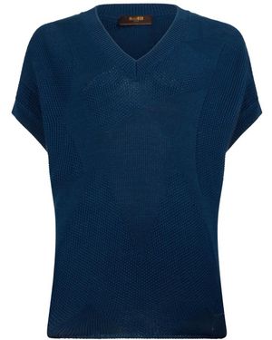 Moorer V-Neck Knitwear - Blue