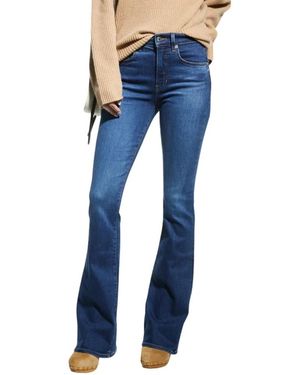 Veronica Beard Beverly Skinny-Flare Jean - Blauw