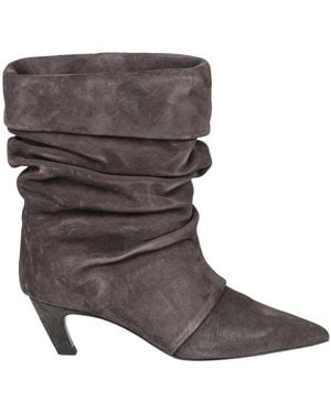 Ash Heeled Boots - Grey