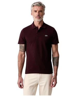 Lacoste Regular Fit Baumwollmischung Poloshirt - Rot