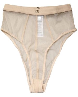 Dolce & Gabbana Ondergoed ,Nylon High Waist Panty - Naturel