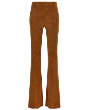 Stouls Leather Trousers - Marrón
