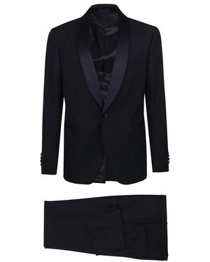 Lardini Single Breasted Suits - Black