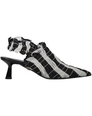 AMY CROOKES Schoenen ,Zwart ,Leer Fabric Mules