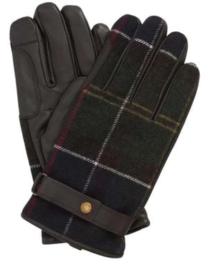 Barbour Newbrough Tartan Handschuhe - Schwarz