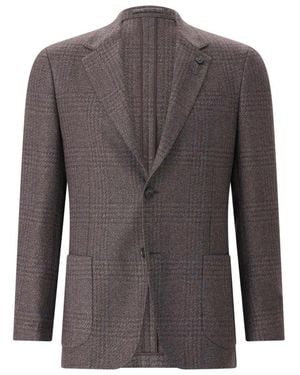 Lardini Kostuums ,Bruin ,Leer Formele Blazers - Grijs