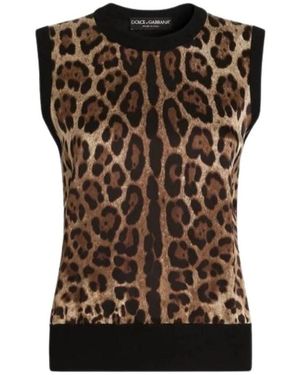 Dolce & Gabbana Round-Neck Knitwear - Marron