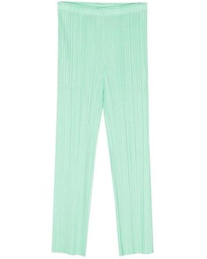 Issey Miyake Straight Trousers - Verde