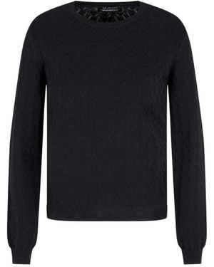 ARMANI EXCHANGE Round-Neck Knitwear - Blue
