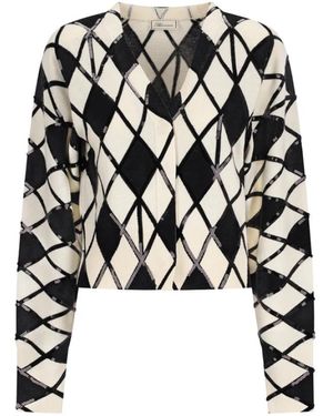 Blumarine Maglia St. Argyle - Schwarz
