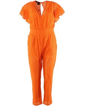 Pinko Jumpsuits & Playsuits ,Oranje ,Katoen Katoenen Jumpsuit