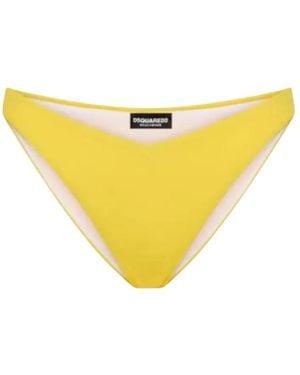 DSquared² Gelber bikini-bottom mit logo