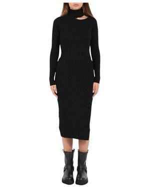 Akep Knitted Dresses - Black