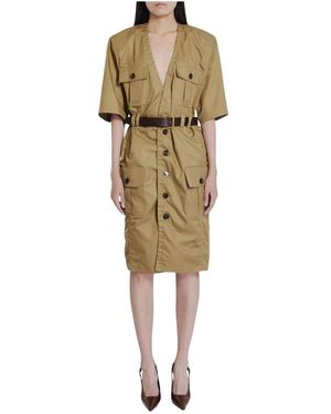 Saint Laurent Shirt Dresses - Green