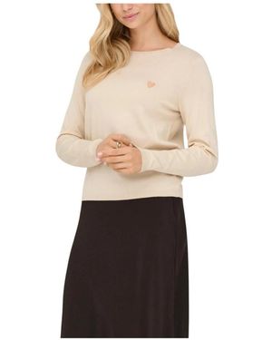 Jacqueline De Yong Round-Neck Knitwear - Neutro