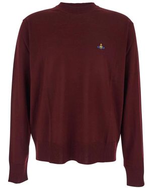 Vivienne Westwood Orb Crewneck Sweater - Paars