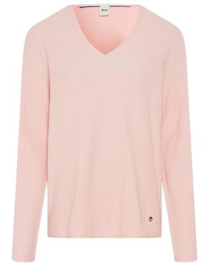 Brax V-Neck Knitwear - Rosa