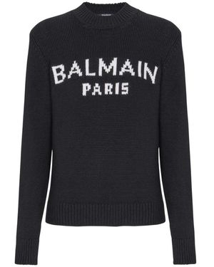 Balmain Round-Neck Knitwear - Negro