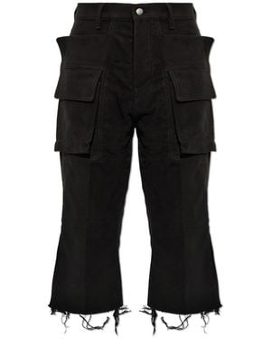 Rick Owens Raw Hem Shorts - Zwart