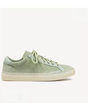 Diemme Minimalistischer Grüner Wildleder-Tennisschuh