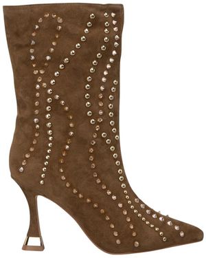 Alma En Pena. Heeled Boots - Brown