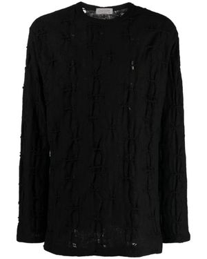 Yohji Yamamoto Round-Neck Knitwear - Black