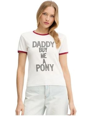Pinko Tops ,Wit ,Katoen Reimagine T-Shirt