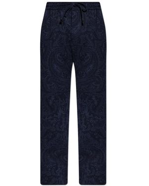 Etro Straight Trousers - Azul