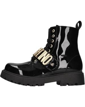Moschino Lackleder-Stiefeletten - Schwarz