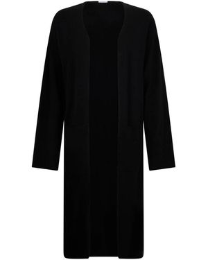 Malo Lange Kaschmir-Strickjacke - Schwarz