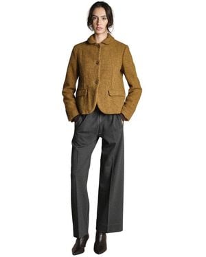 TRUE AVENUE Wide Trousers - Metallic