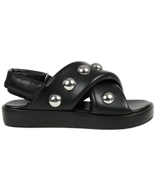 Stand Studio Flache Sandalen Sammy Sandal - Schwarz