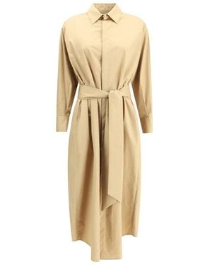Sa Su Phi Elegantes Ballonkleid Mit Skulpturalen Details - Natur