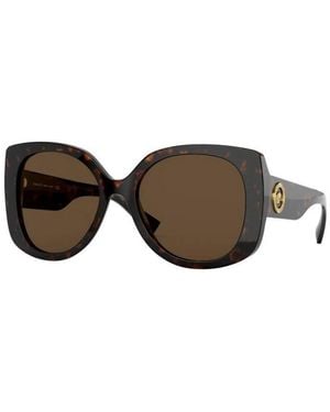 Versace Rechthoekige Zonnebril - Bruin