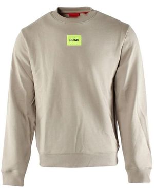 BOSS Grauer baumwollpullover