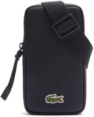 Lacoste Städtische Krokodil-Schultertasche - Blau
