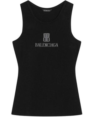 Balenciaga Sleeveless Tops - Black
