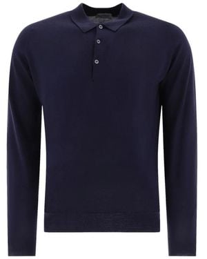 John Smedley Polo Shirts - Blauw