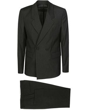 Tagliatore Woll-doppelreiheranzug slim fit - Schwarz