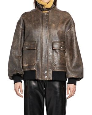 KHAITE Leather Jackets - Marrón