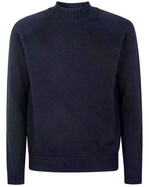 Zanone Round-Neck Knitwear - Azul